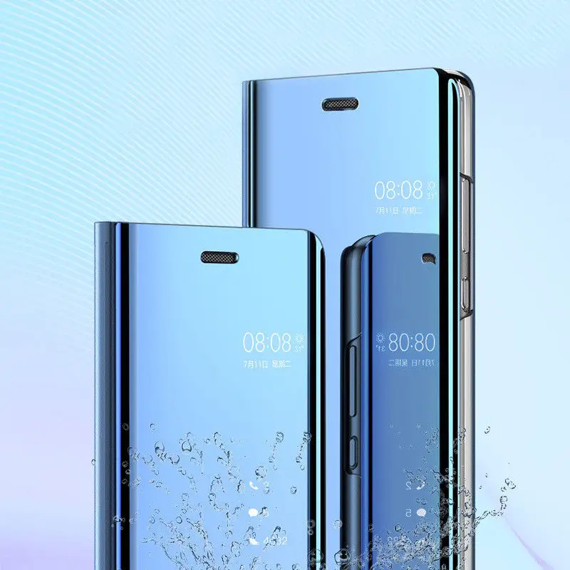 Умный зеркальный флип-чехол для Xiaomi Redmi 4X5 плюс Примечание 4X3 5 Pro 5X 5A A1 A2 6 6A S2 8 SE Mix 2 Max 3 Защитная крышка-чехол для телефона