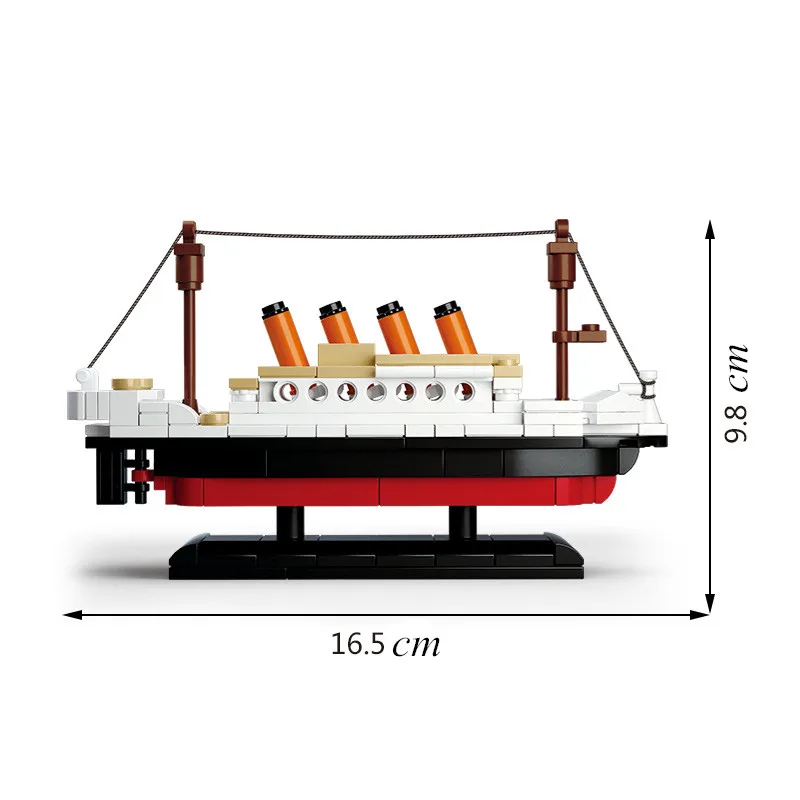 

Sluban 0576 194 pcs Building Blocks Toy RMS Titanic ShipTitanic Boat 3D Model Educational Gift Toy for Children DIY