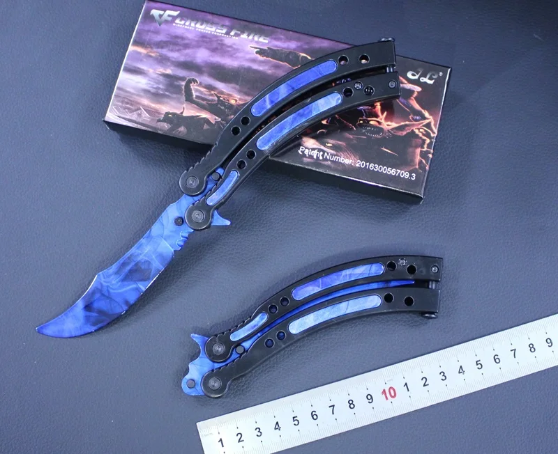 

NEW csgo Butterfly knife balisong Karambit folding knife blade gift training knife Practice knife no edge tool