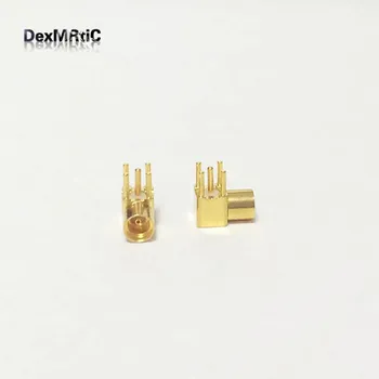 

1PC MMCX Female Jack RF Coax Connector PCB Mount With solder post Right Angle Goldplated NEW wholesale