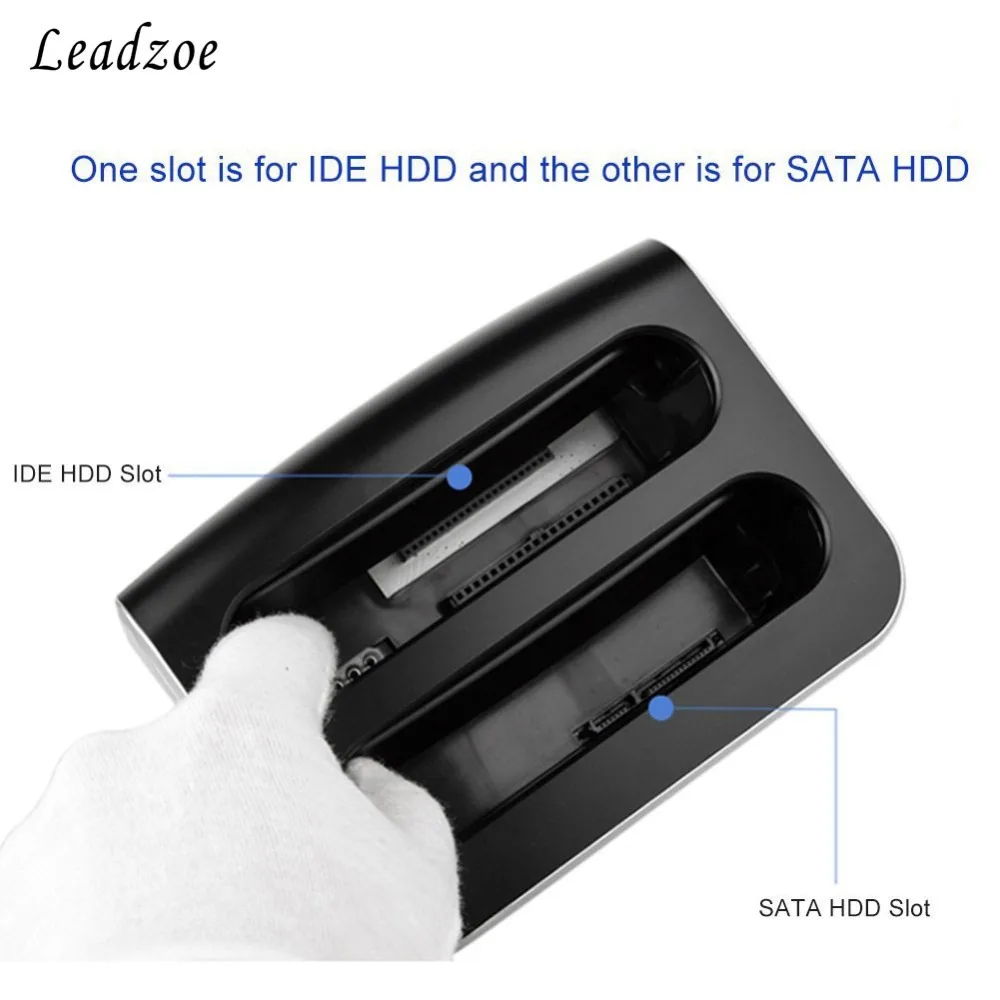 Leadzoe USB 2 0 Многофункциональный 5 &quot3 5&quot SATA IDE HDD док станция корпус двойной отсек