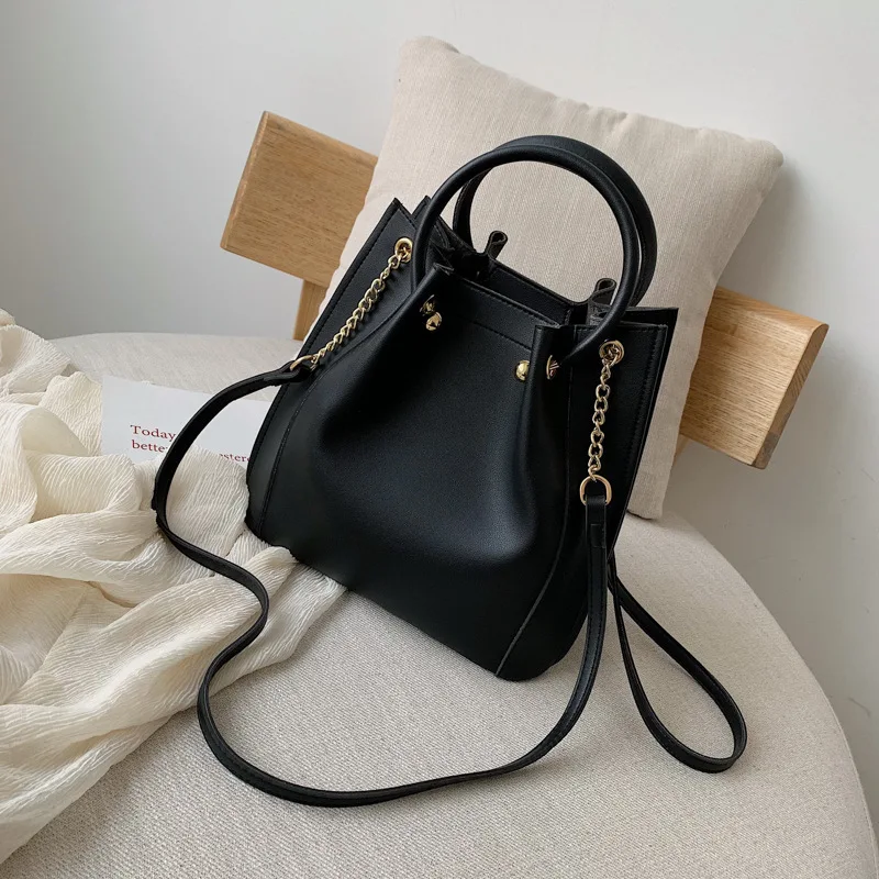 Роскошная Брендовая женская сумка через плечо, Высококачественная женская дизайнерская сумка из искусственной кожи, женская сумка через плечо - Цвет: black