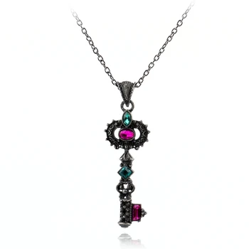 Vintage Punk Gothic Key Pendant Necklace Goth Jewelry