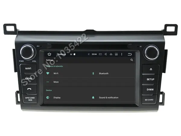 Discount Android 8.0 CAR Audio DVD player FOR TOYOTA RAV4 2013-2014 gps Multimedia head device unit receiver BT WIFI 4