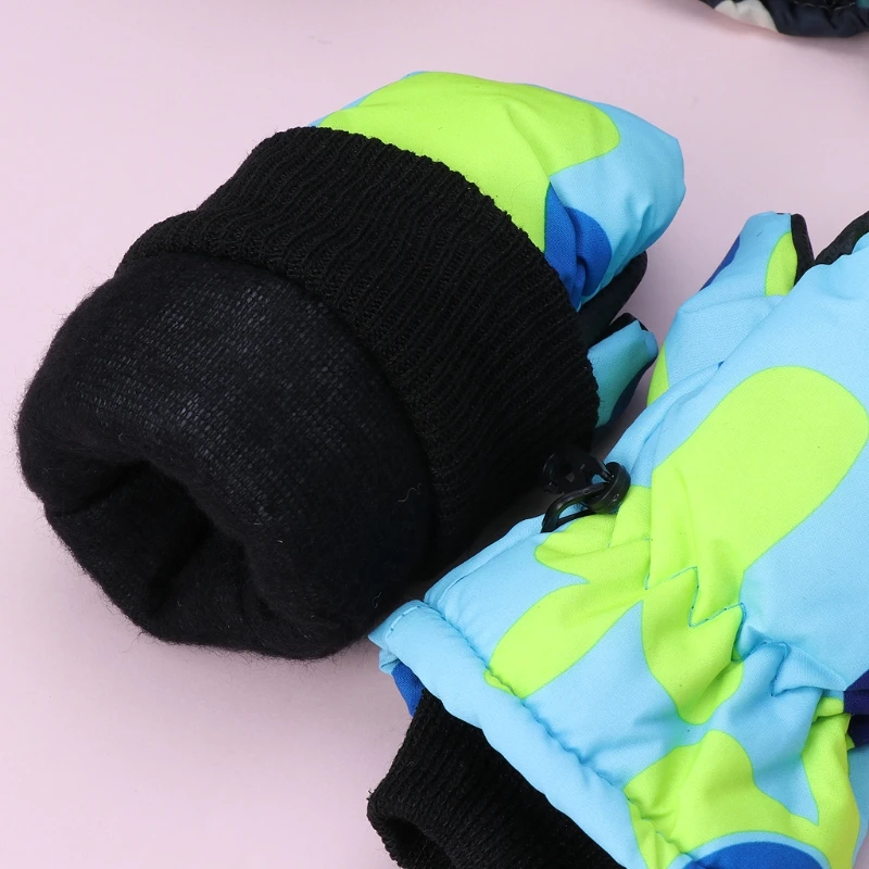 Детские зимние водонепроницаемые теплые варежки для мальчиков и девочек, детские лыжные перчатки для улицы