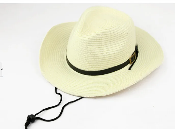 50 шт/партия Federal Express быстро Летняя мужская Ковбойская шляпа складные Твердые солнцезащитные очки широкие поля, из соломы пляжные шляпы американский стиль