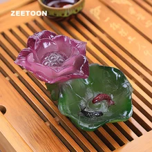 Креативный Обесцвечивающий полимерный чай, питомец, лотос и рыба, чай для питомцев, церемония, настольное украшение для чайного подноса, кипяток, обесцвечивание воды, Новинка