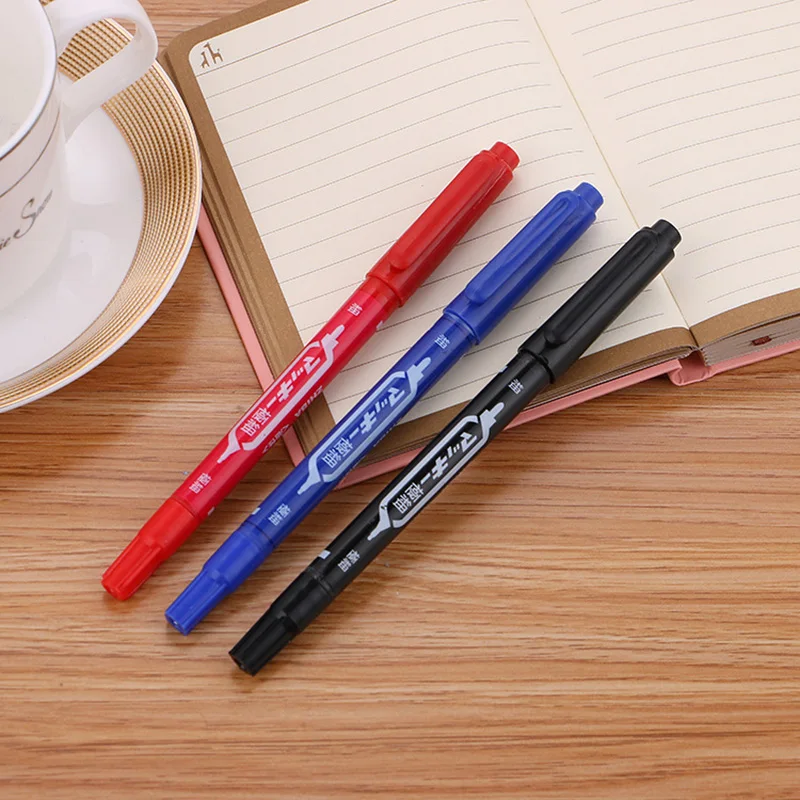 

3 PCS Cute Kawaii Colored Markers Creative Double Head Marker Pen For Drawing Kids Gift Korean Stationery Office School Supplies