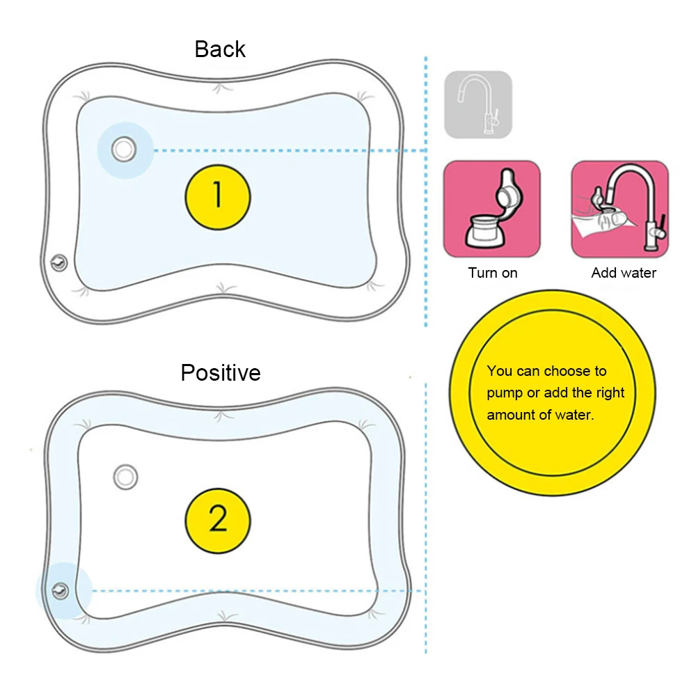 Детский надувной коврик, многофункциональная водная игровая площадка, креативная детская сенсорная стимуляция, подушка для ползания, детские игрушки