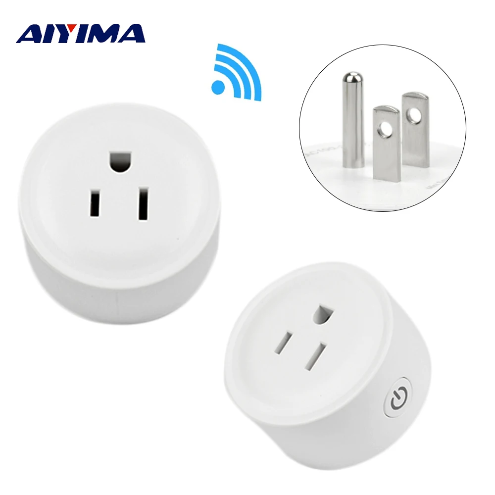 

Mini Wifi Power Socket US Standard Via App Phone Wireless Remote Control Socketer Alexa Intelligent Smart Timer Plug Home
