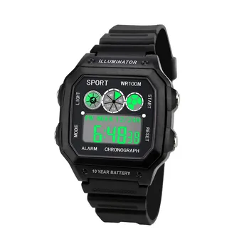 

New Fashion Digital Luxury Men Wrist Watches Analog Digital Rubber Military Army Sports LED Waterproof Wrist Watch