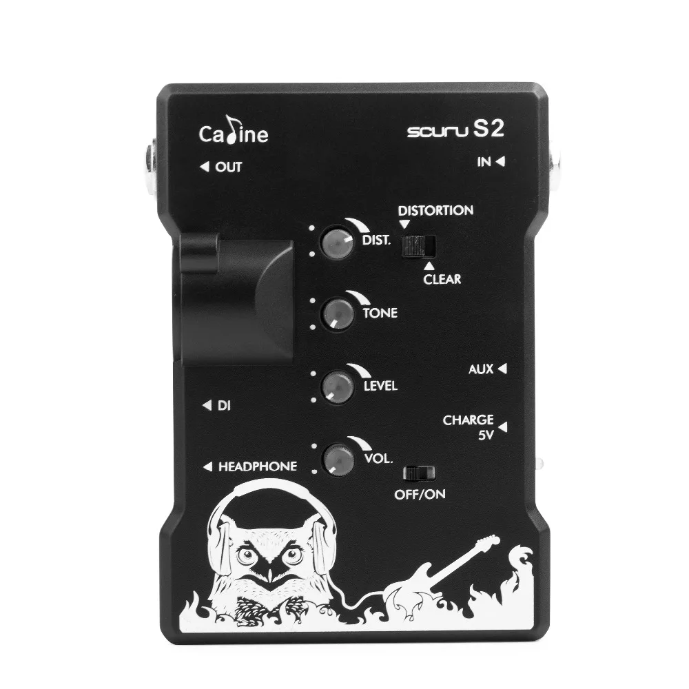 

New Arrival Caline S2 Electric Guitar Pedal Mini DI Earphone Front Stage Trainer Use For Guitar Effect Pedals