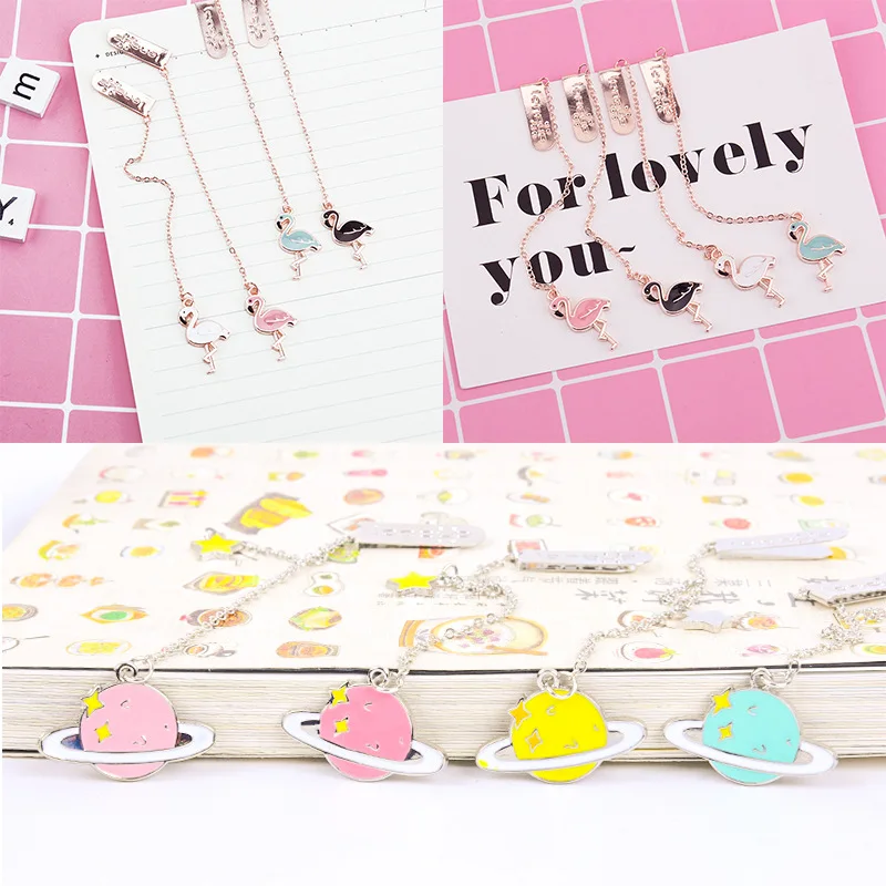 

Kawaii Planet Metal Bookmark Cute Animals Bookmarks For Books Paper Page Marker Stationery School Supplies