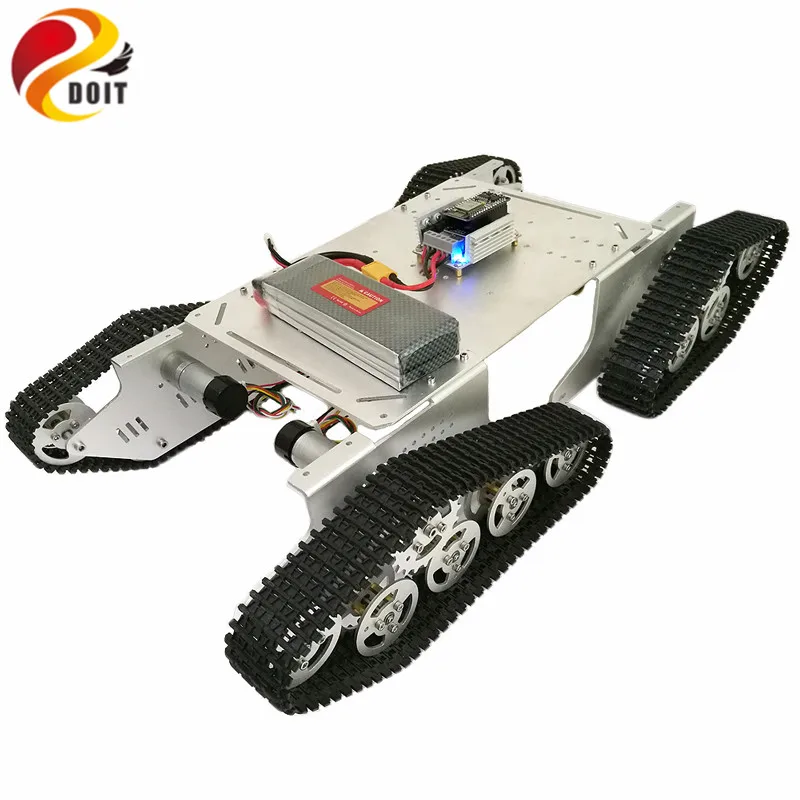 

Metal Smart Tank Chassis T900 with ESP8266 and WiFi Video Remote Control Transmission for VR Shoot RC Tank Toy
