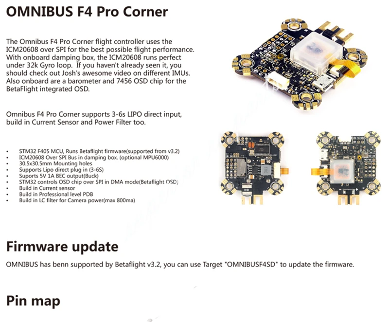 Omnibus F4 Pro V4 амортизатор управления полетом+ OSD PDB гальванический фильтр