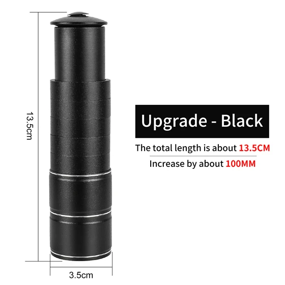 Upgrade Black WEST BIKING, Велосипедная вилка, удлинитель для руля велосипеда, запчасти для велосипеда, передняя вилка, рейзер, трубка управления рулем, переходник для стояка - Цвет: Upgrade Black