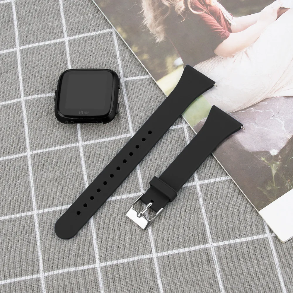 Мягкий ремешок Duszake для Fitbit Versa силиконовый сменный спортивных смарт часов на