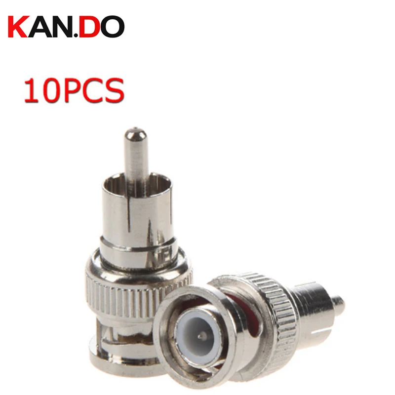 

10pcs/LOT BNC Male Plug to RCA Male Plug RG59 Coax Cable Video Adapter Connector BNC RCA connector