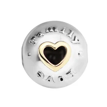 Подходит для браслетов Pandora family& Love Clip Charms с 14 K Real Gold 925 пробы