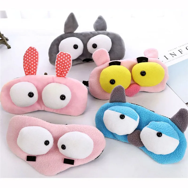 1 Pc Cute Hewan Tidur Mata Masker Padded Shade Cover Kain Flanel