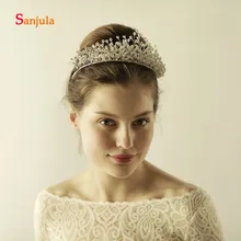 Ослепительная бисера принцессы корона Свадебная повязка Новая мода Высокое качество; для свадьбы головные уборы H11