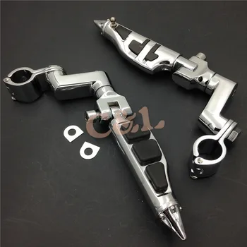 

1" Highway Radical Stiletto 4475 Foot Pegs Clamps For Harley Sportster Touring
