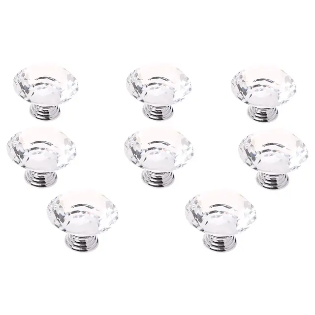 Cheap 50MM 8 pcs Knob Crystal for wall cabinet drawer wardrobe cabinets kitchen furniture Damage brightness to any mobile, Transparent Cheap 50MM 8 pcs Knob Crystal for wall cabinet drawer wardrobe cabinets kitchen furniture Damage brightness to any mobile, Transparent