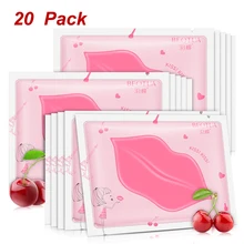 20 шт гелевая маска для губ Уход за увлажнение восстановление удаляет линии Пятна осветляет линия улыбки Коллагеновая Маска цвет губ для увлажнения