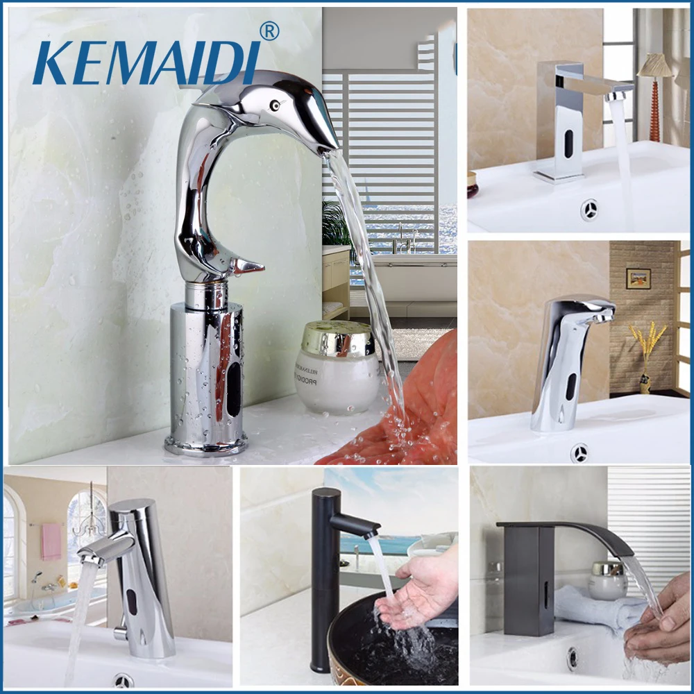 Kemaidi Automatic Hands Touch Sensor Faucets Bathroom Brass Sink Chrome