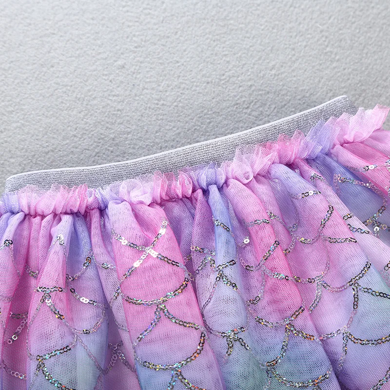 Roimyal/, коллекция года, летняя блестящая вышитая юбка для девочек юбка-бюст детская трикотажная юбка для малышей от 2 до 10 лет