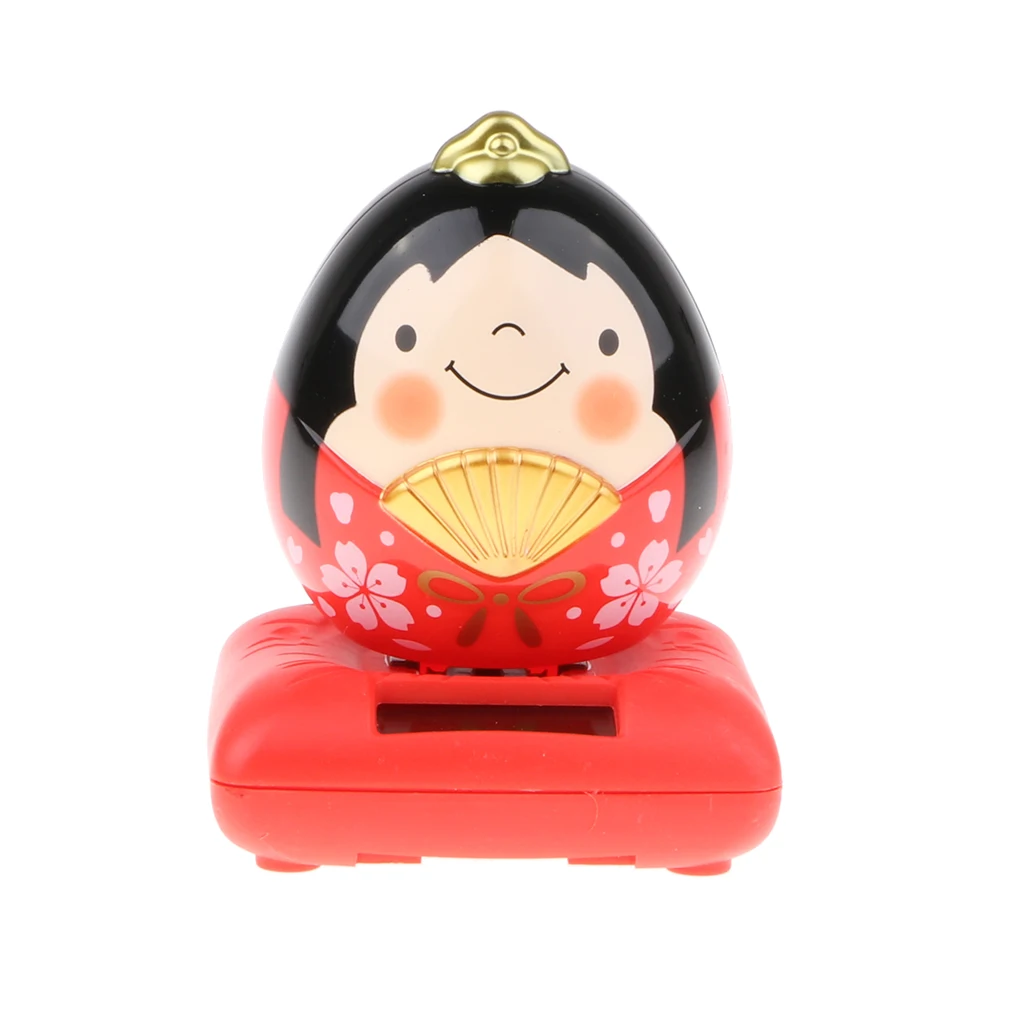 Cute Solar Powered Animated Swing Hands Praying Doll Action Figures Bobbling Toy Auto Car Ornament Home Decoration