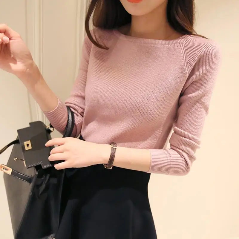 

2016 New fashion Cashmere Sweater Women Sweaters and Pullover Spring Autumn Casual sexy Big o-Neck slim warm Knitted Sweater