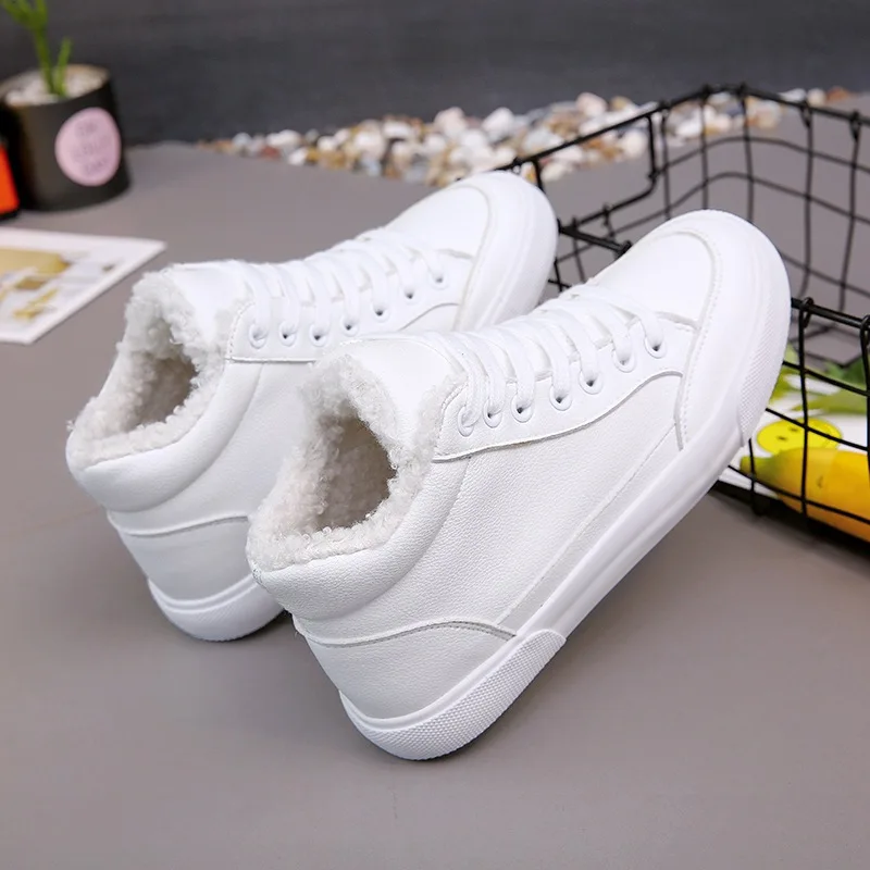 2018 New High-Top Women Skateboarding Shoes Comfortable Sneakers Women Warm Winter Sneakers White Sport Shoes Female Footwear 2018 New High-Top Women Skateboarding Shoes Comfortable Sneakers Women Warm Winter Sneakers White Sport Shoes Female Footwear