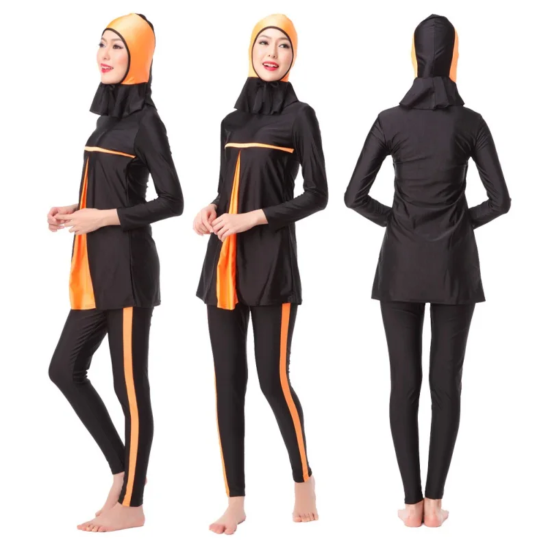 Новые Скромные мусульманские, исламские женщины полный закрытый купальник пляжная одежда костюмы XS-3XL