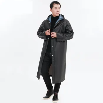

Environmental protection EVA soild color raincoat adults long style rainwear for hiking travel rain tools at outdoor YY015