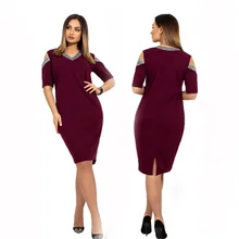 Новые Дизайнерские летние женское платье пикантные большой Размеры Женский V шеи Повседневное прямые платья 6XL более Размеры d Vestidos партия подарок