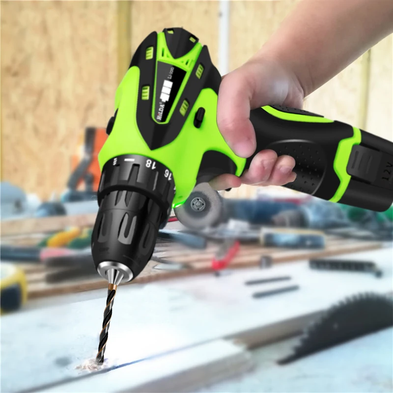 

Electric Drill 12V Electric Screwdriver Lithium Battery Rechargeable Parafusadeira Furadeira Multi-function Cordless Power Tools