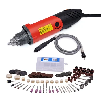 

240W Electric Drill With Shaft Power Tools 119 Accessories Variable Speed For Dremel Mini Drill Rotary Tool Abrasive