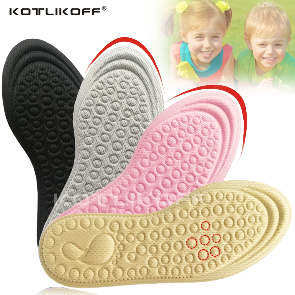 Детские стельки KOTLIKOFF для обуви спортивные подушки амортизационные дышащие удобные облегчение боли в ногах стельки для обуви