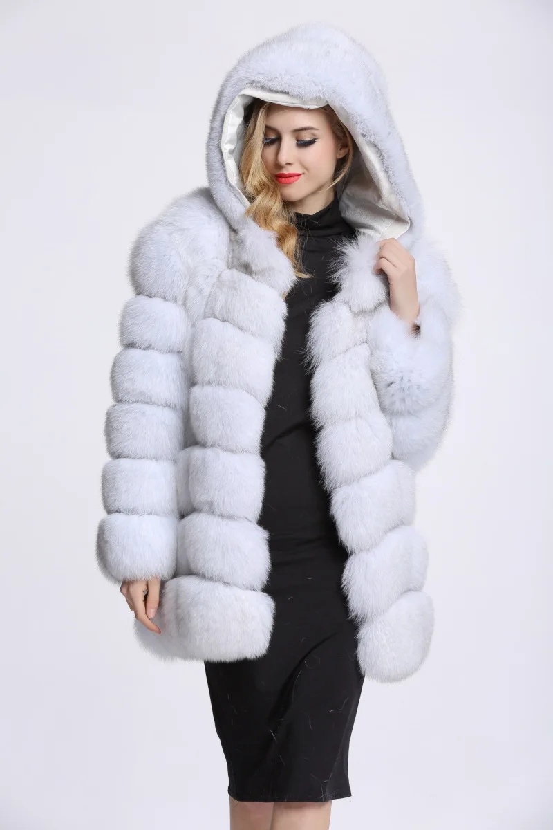 Lisa Colly Высококачественная модная женская зимняя куртка с капюшоном из искусственного меха, пальто из искусственного лисьего меха, верхняя одежда, Повседневные Вечерние пальто