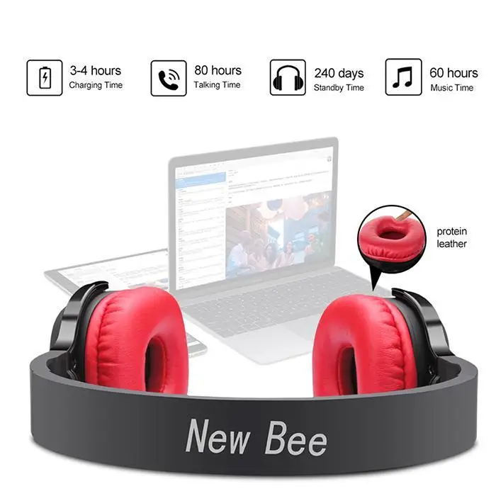 Беспроводной Bluetooth стереогарнитура, музыка через наушники-вкладыши 5 V наушники 10 м 60 часов около 3-4 часов с микрофоном 1100 мАч