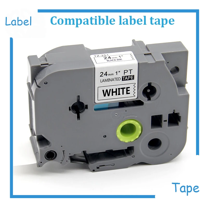 

80pcs mix 24mm compatible brother tze tape for p touch label tape TZE-251 TZE-751, TZE-451