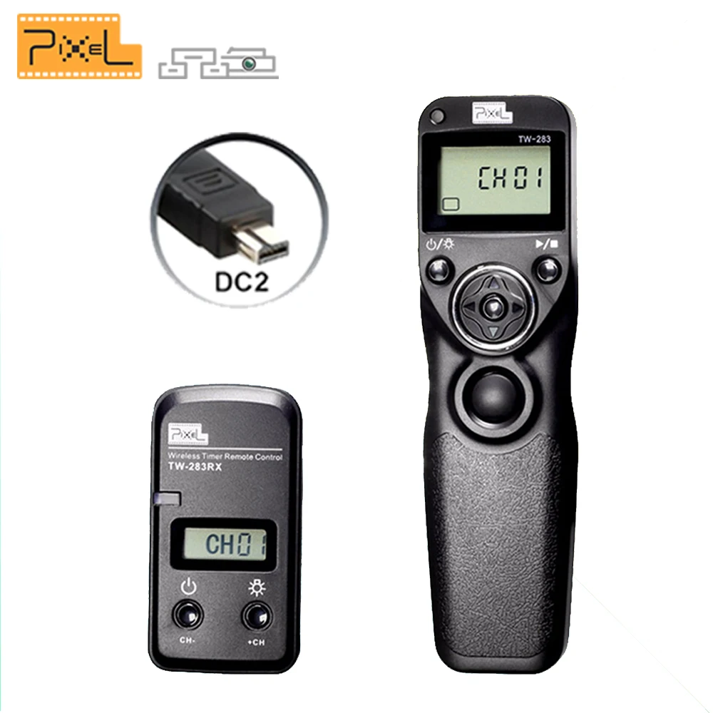 

Pixel TW-283 DC2 Shutter Release Wireless Timer Remote Control For Nikon D7200 D5200 D3100 D5300 D750 D5500 D3300 D3400 Camera