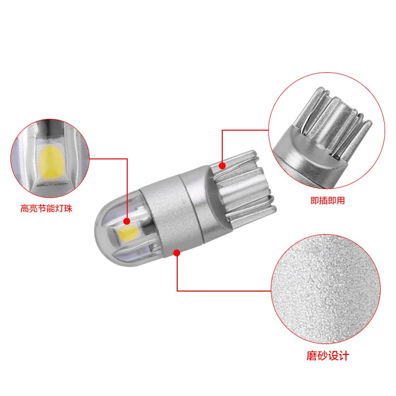 1x-W5W-LED-T10-3030-Car-lamps-168-194-Turn-Signal-License-Plate-Light-Trunk-Lamp