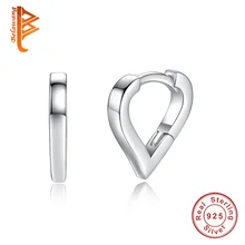 BELAWANG новые модные 925 пробы серебряные серьги-гвоздики с сердечками минимализм серебряные серьги для детей серебряные ювелирные изделия для девочек