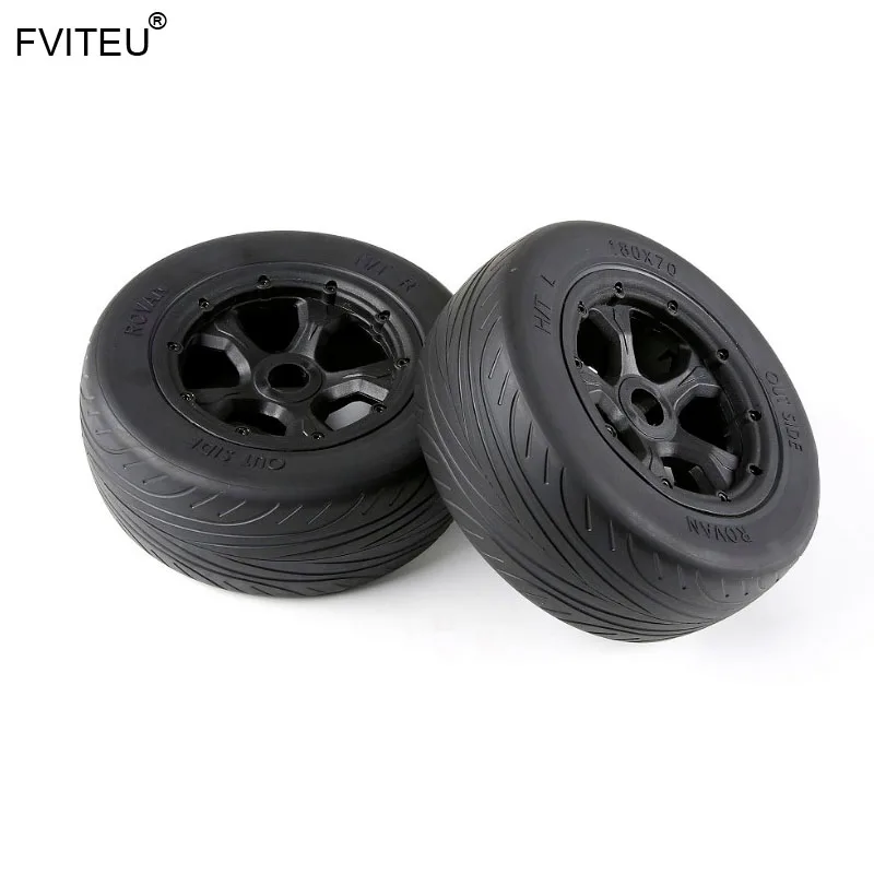 

FVITEU Rubber On-road Wheel Tire set Fit 1/5 Losi 5ive T Rovan LT Truck BAJA 4WD/SLT