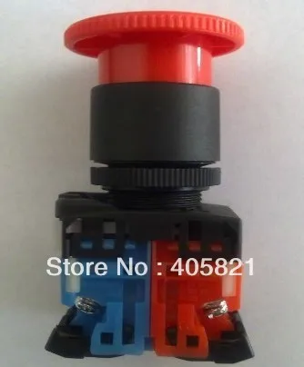 

1NC+1NO mushroom head emergency stop push button switch AR22V2R-11 mounting hole 22mm