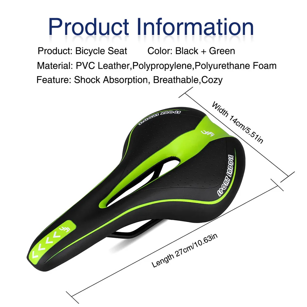  Silicone Gel Extra Soft Bicycle Bike MTB Saddle Cushion Seat Cover Pad Comfort Road Mountain Bike Leather Woman #3O18 (39)