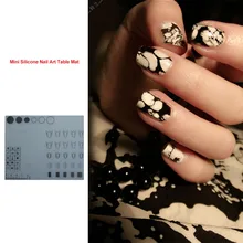 Cuidados de beleza Pro Nail Art Equipamentos Avançados de Silicone Esteira de Tabela Pad Bonito Ponto Rendas Silicone Dobrável Lavável Manicure do Salão de beleza(China)