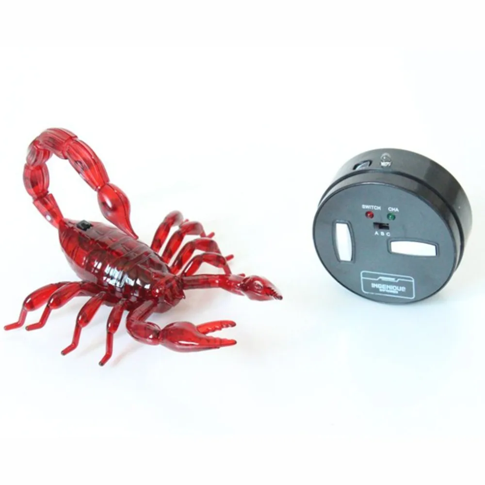 

Infrared Remote Control Realistic Fake Mock Scorpion with 360 degrees Rotation RC Prank Insect Bugs for Joke Scary Trick Toy Kid